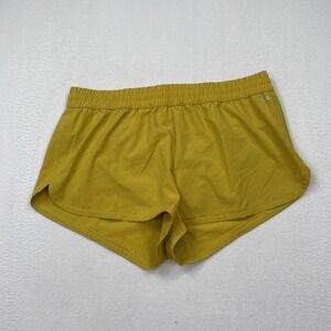 DSG Women's Stride Run Shorts Size Large Yellow Mid-Rise 3" Built In Brief